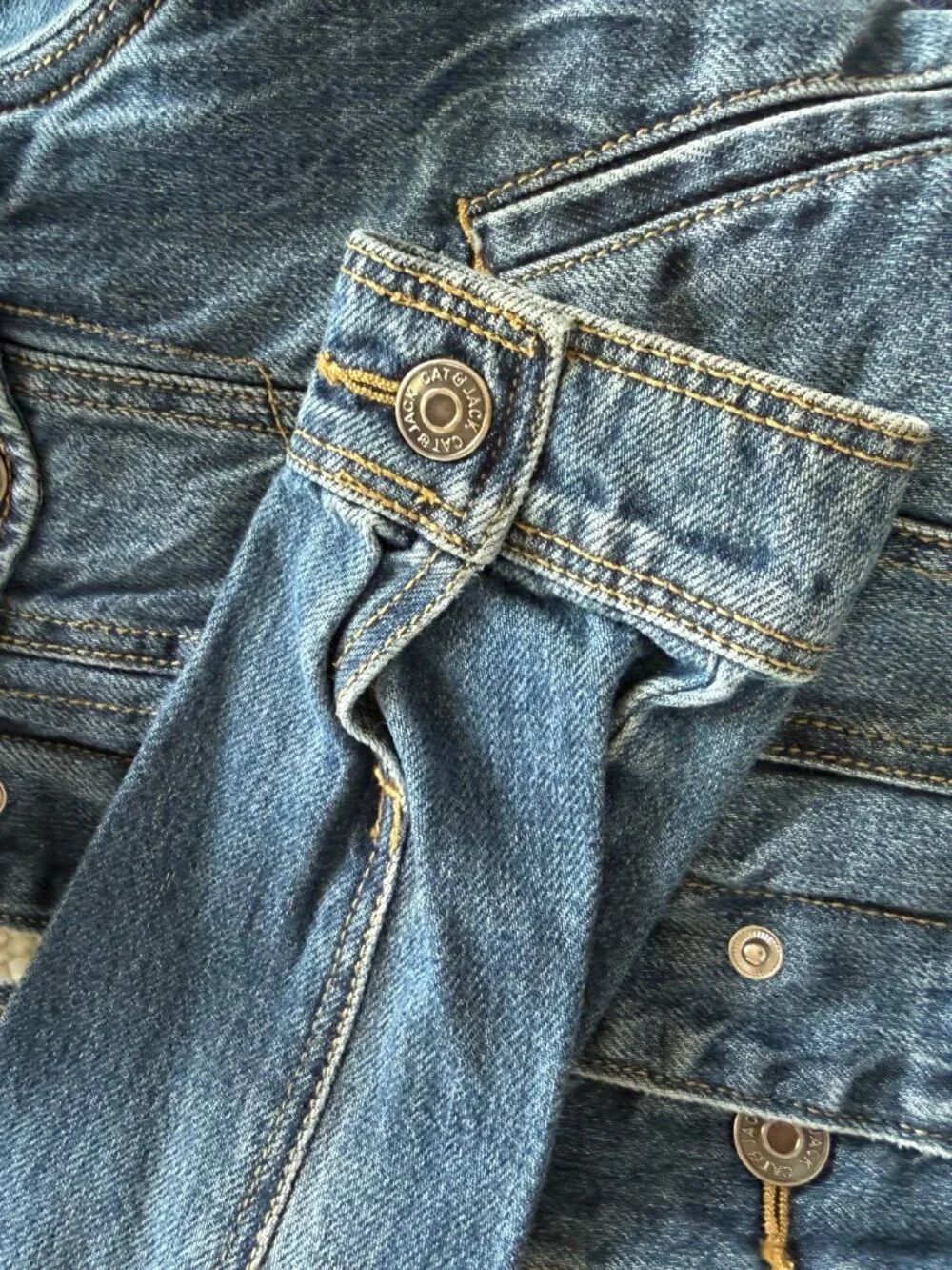 Cat & Jack | Girls Sherpa Lined Denim Jacket | Medium 7/8
